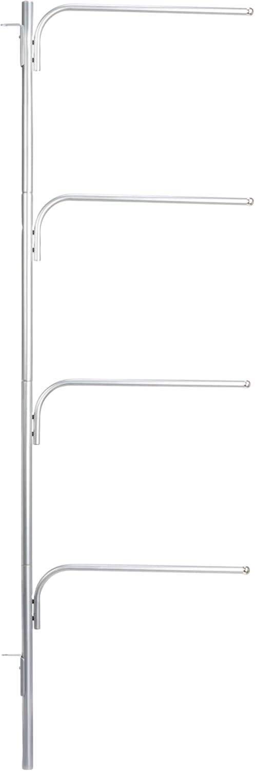 Hinge-It Clutterbuster Family Towel Bar, Silver