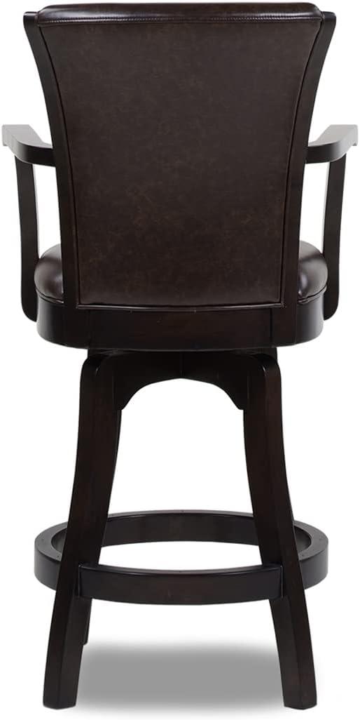 Williams 27" Swivel Counter Height Bar Stool Vintage Brown Faux Leather