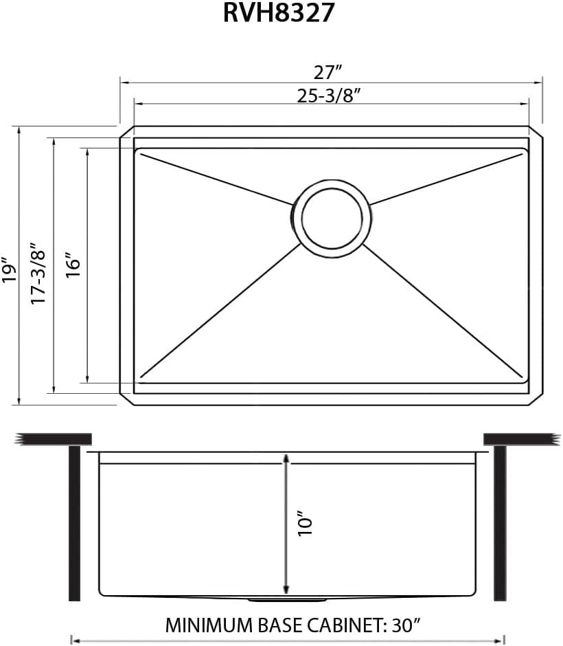 27-Inch Stainless Steel Workstation Kitchen Sink with Accessories