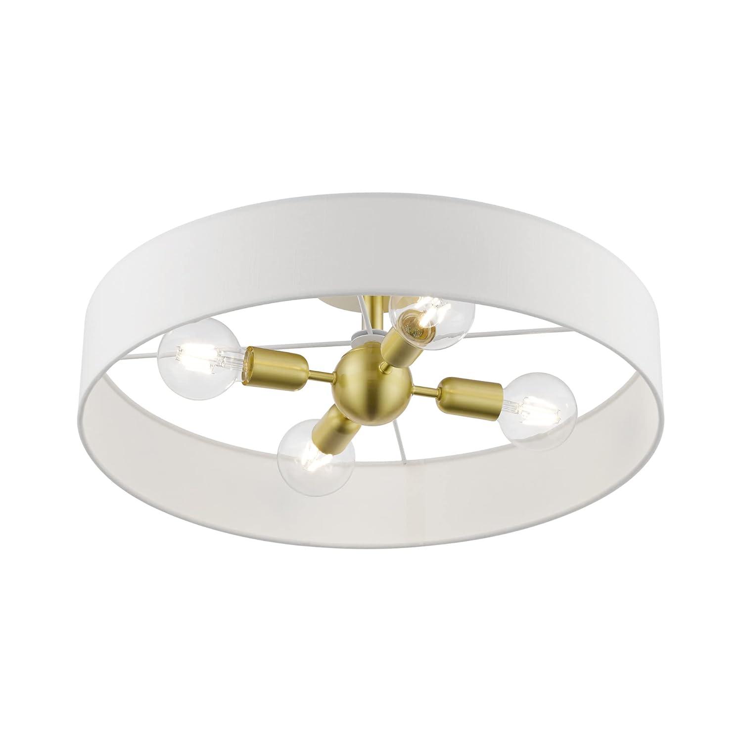 Livex Lighting Venlo 4 - Light Semi-Flush Mount in  Black/Brushed Nickel