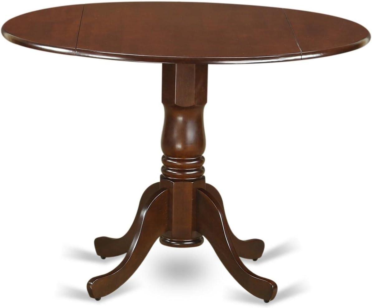 Elegant Mahogany Round Dining Set with Slender X-Back Chairs