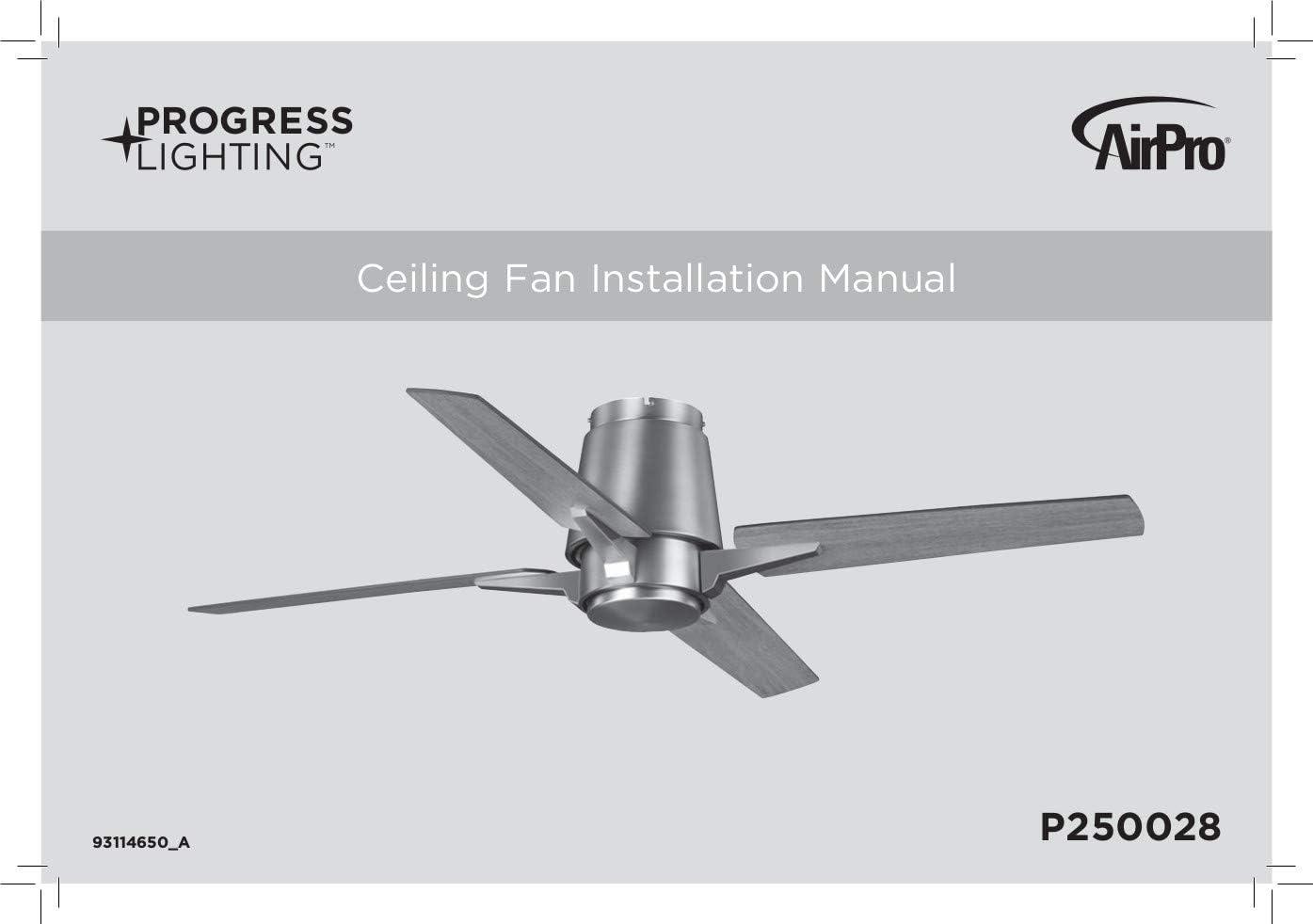 Progress Lighting Lindale 52 Lindale 52" Low Profile Indoor Ceiling Fan - White