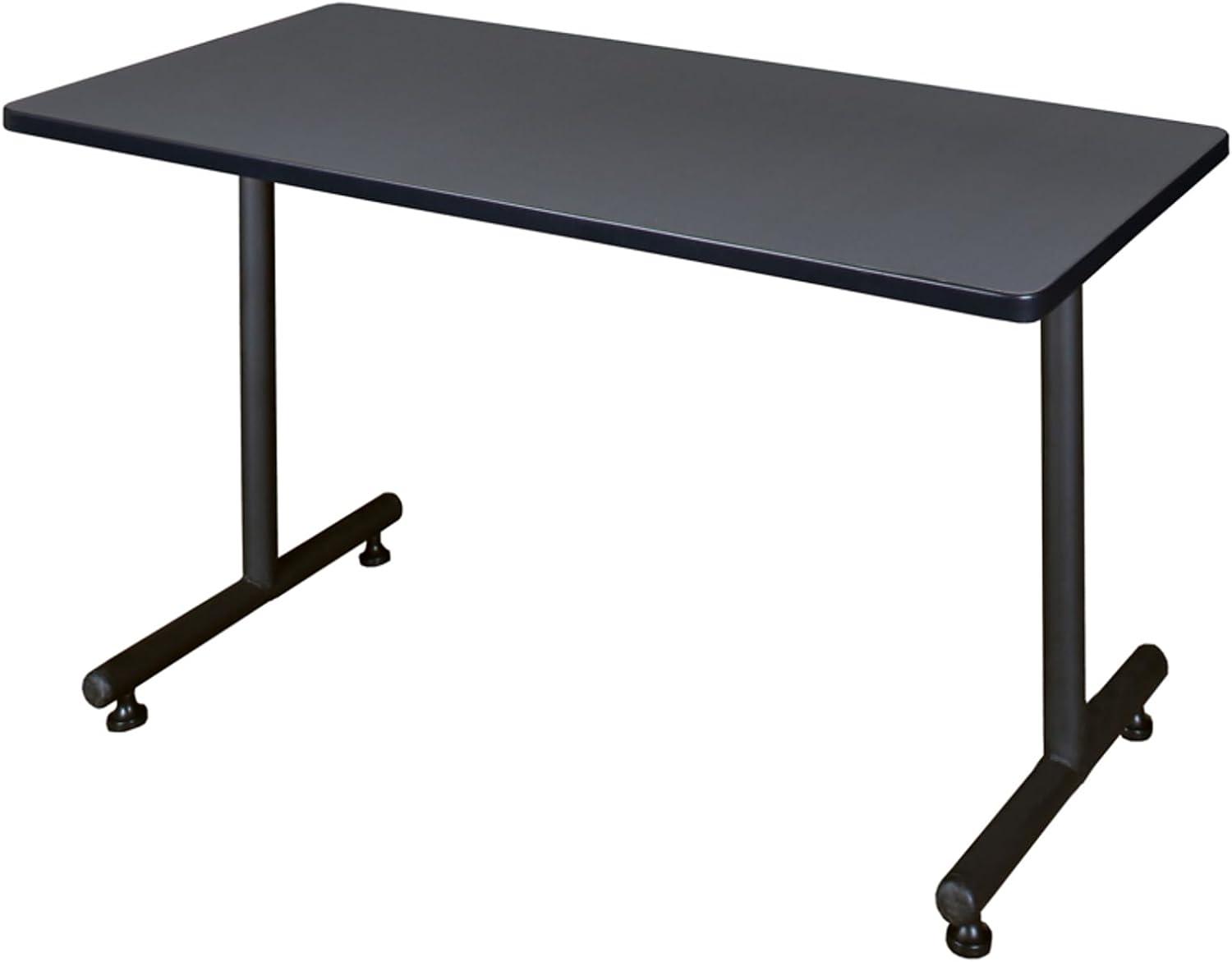 Regency Kobe 42 inch x 24 inch Training Table in Grey with Black Legs