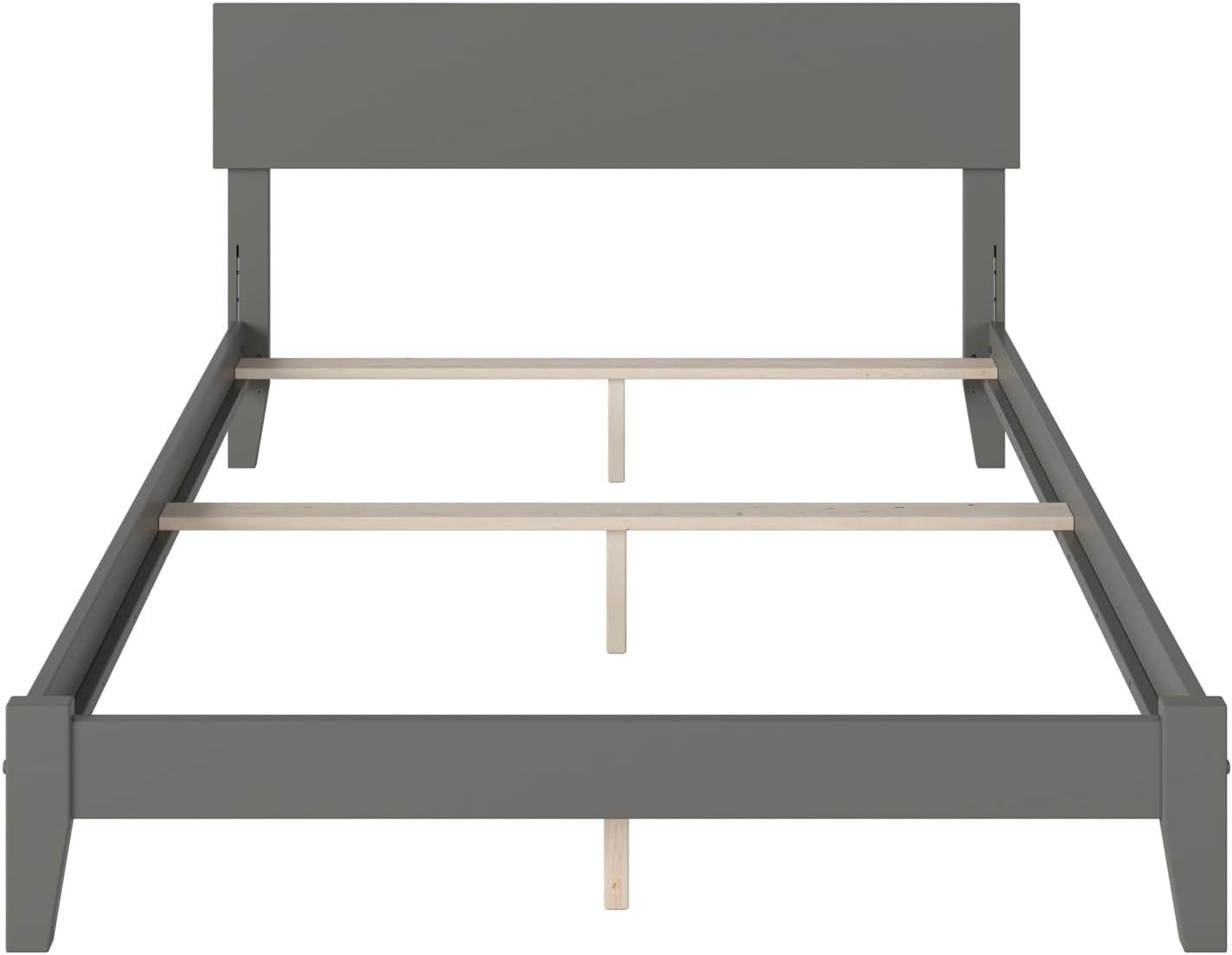 AFI Furnishings Orlando Full Traditional Bed with Open Footboard and Turbo Charger in Grey