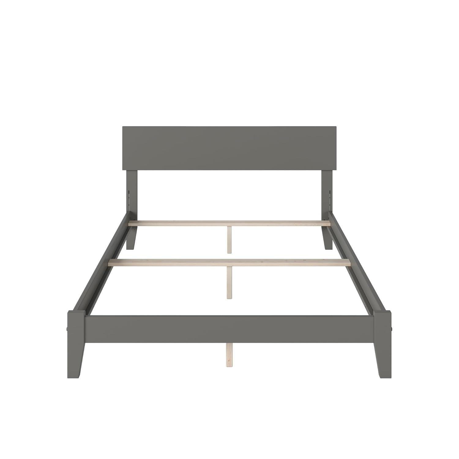 AFI Furnishings Orlando Full Traditional Bed with Open Footboard and Turbo Charger in Grey