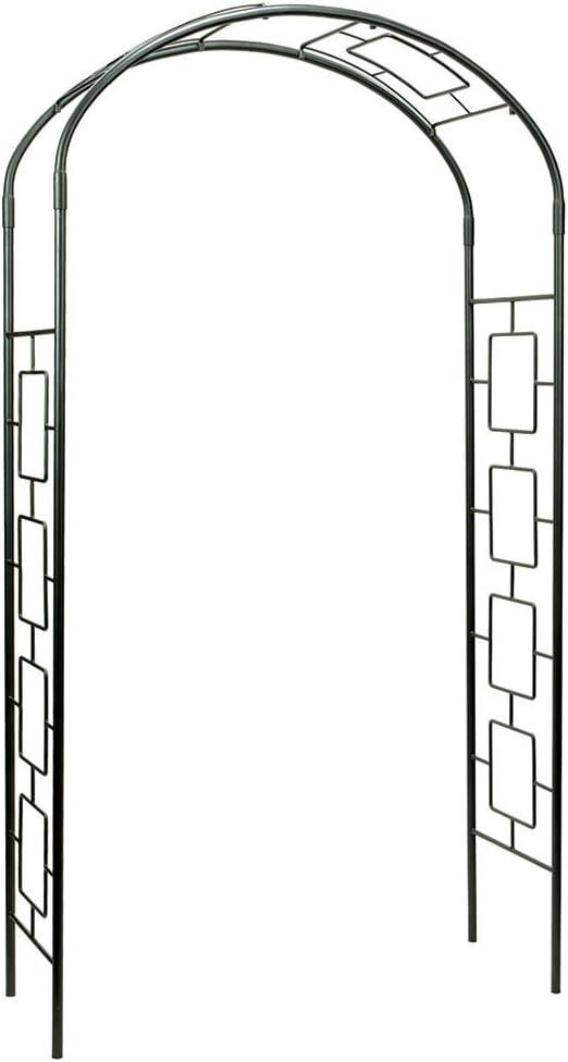 Red Barrel Studio® Nansi 55'' W x 21'' D Iron Arbor in Black
