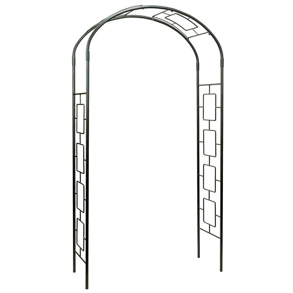 Red Barrel Studio® Nansi 55'' W x 21'' D Iron Arbor in Black