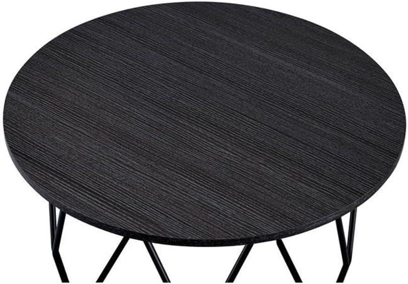 ACME Sytira Round Wooden Top Coffee Table in Black