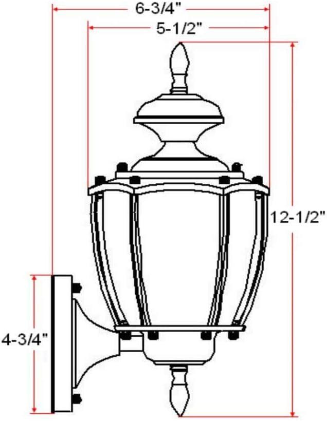 Design House  Jackson Outdoor Wall Lantern Sconce in Solid Brass