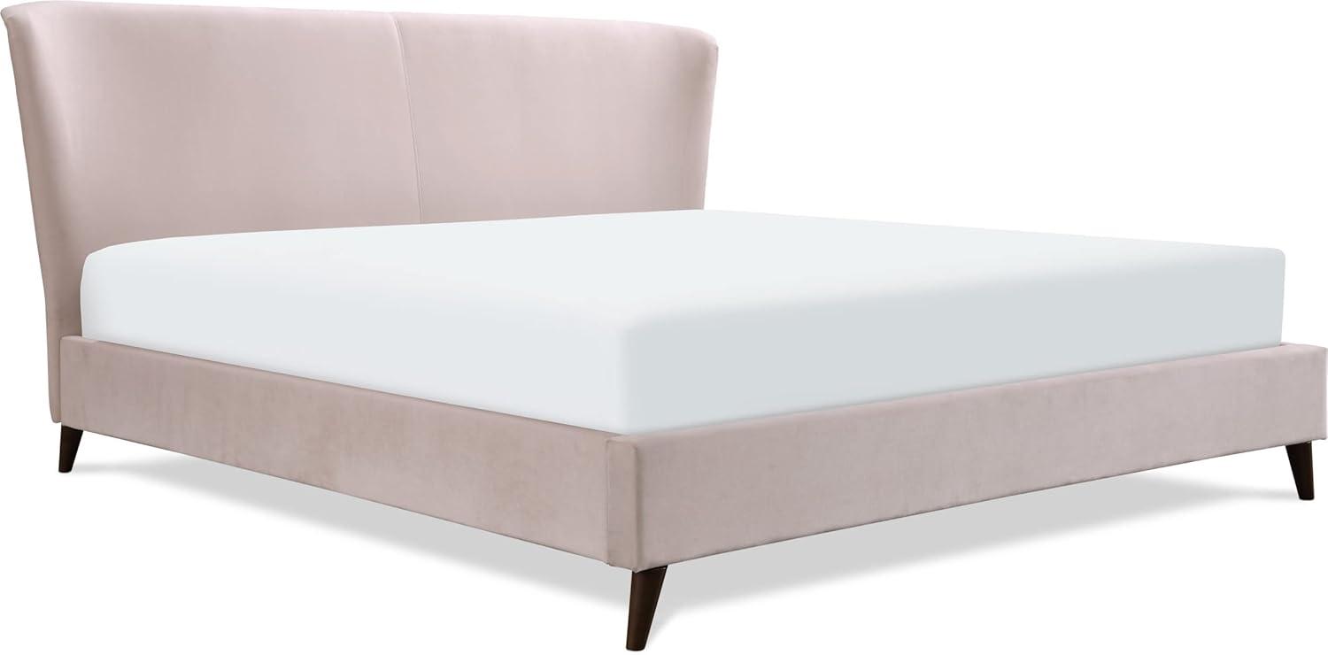 Adore Decor Adele Jupiter Wingback Upholstered Platform Bed