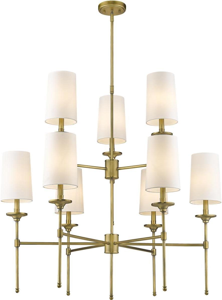 Z-Lite Emily 9 - Light Chandelier in  Rubbed Brass