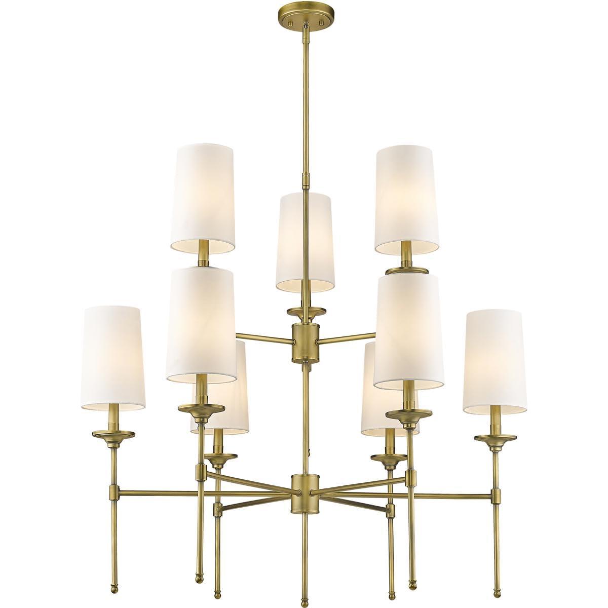Z-Lite Emily 9 - Light Chandelier in  Rubbed Brass