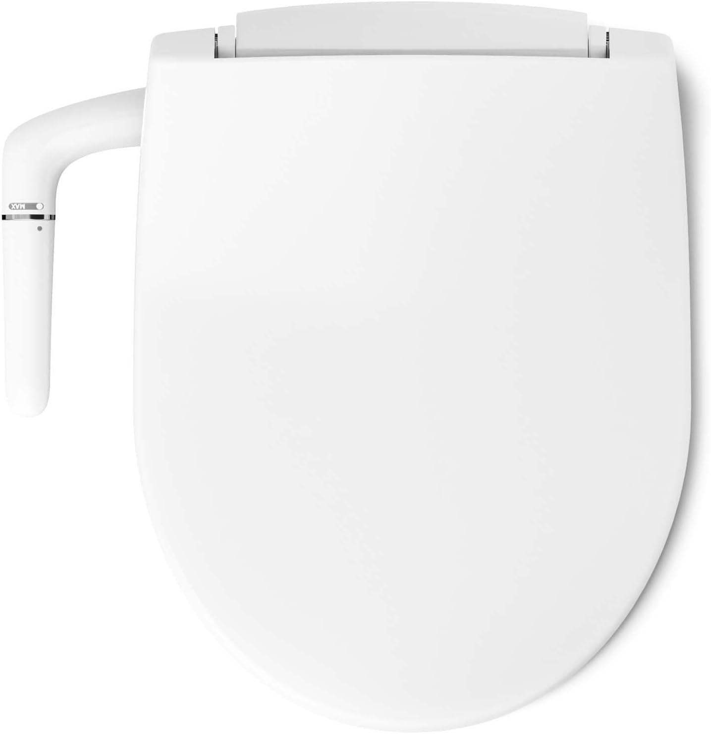 PureWash M250 Round Bidet Toliet Seat, Manual Non-Electric Bidets for Existing Toilets