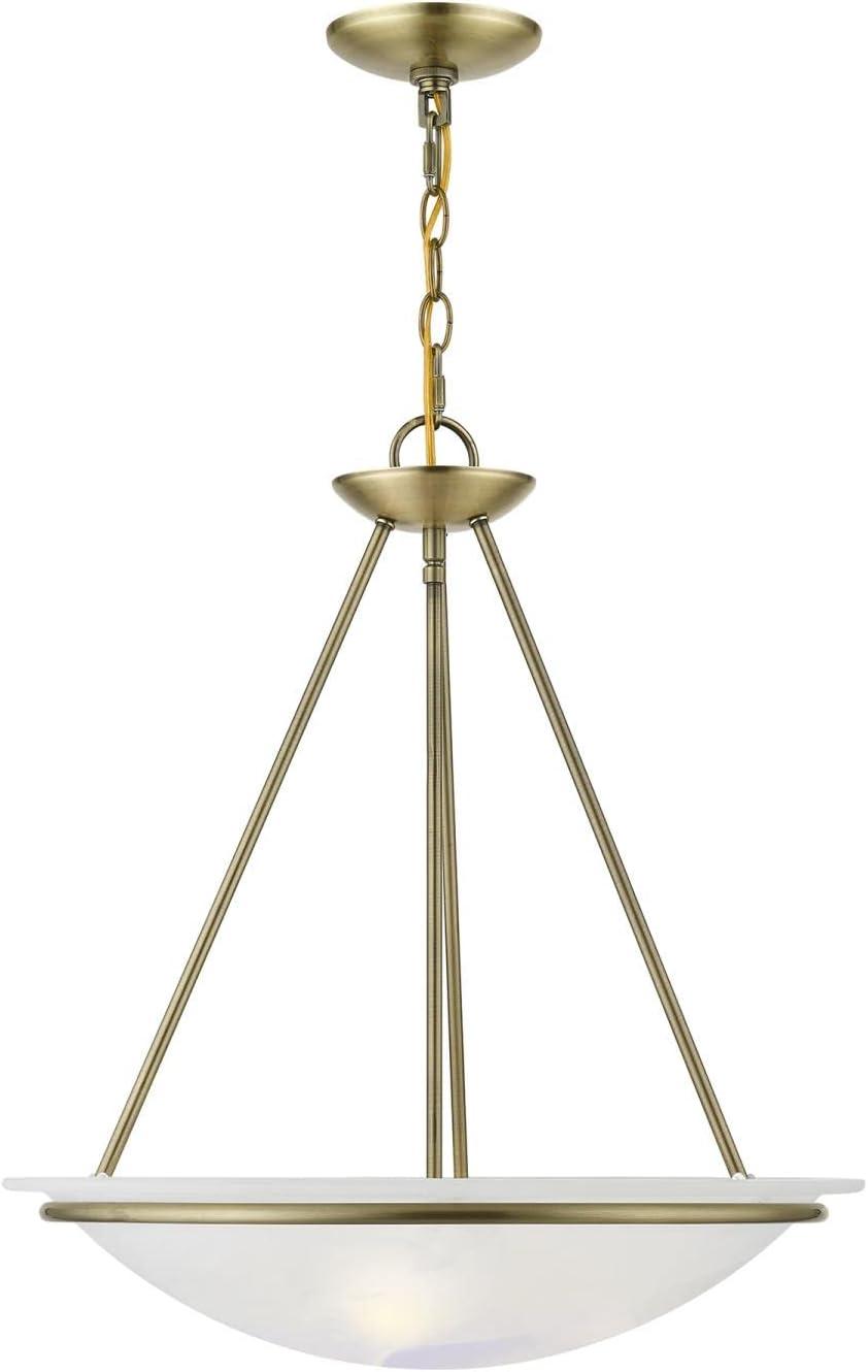 Livex Lighting Newburgh 3 - Light Pendant in  Antique Brass