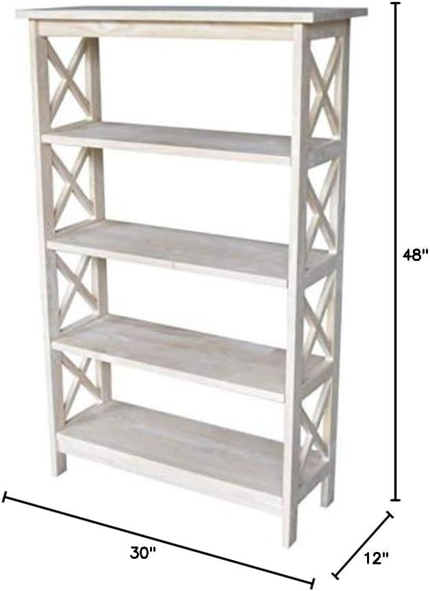 X-Sided Bookcase Unfinished - International Concepts