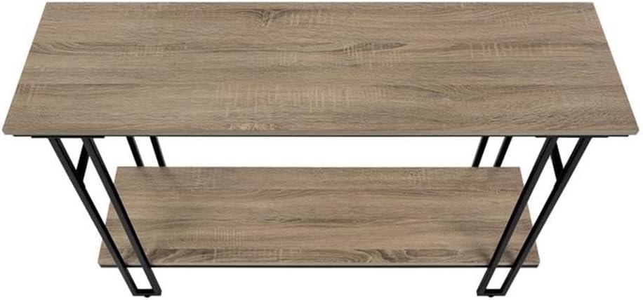 Monarch Specialties Accent Table Console Entryway Narrow Sofa Living Room Bedroom Brown Laminate Black Metal Contemporary Modern