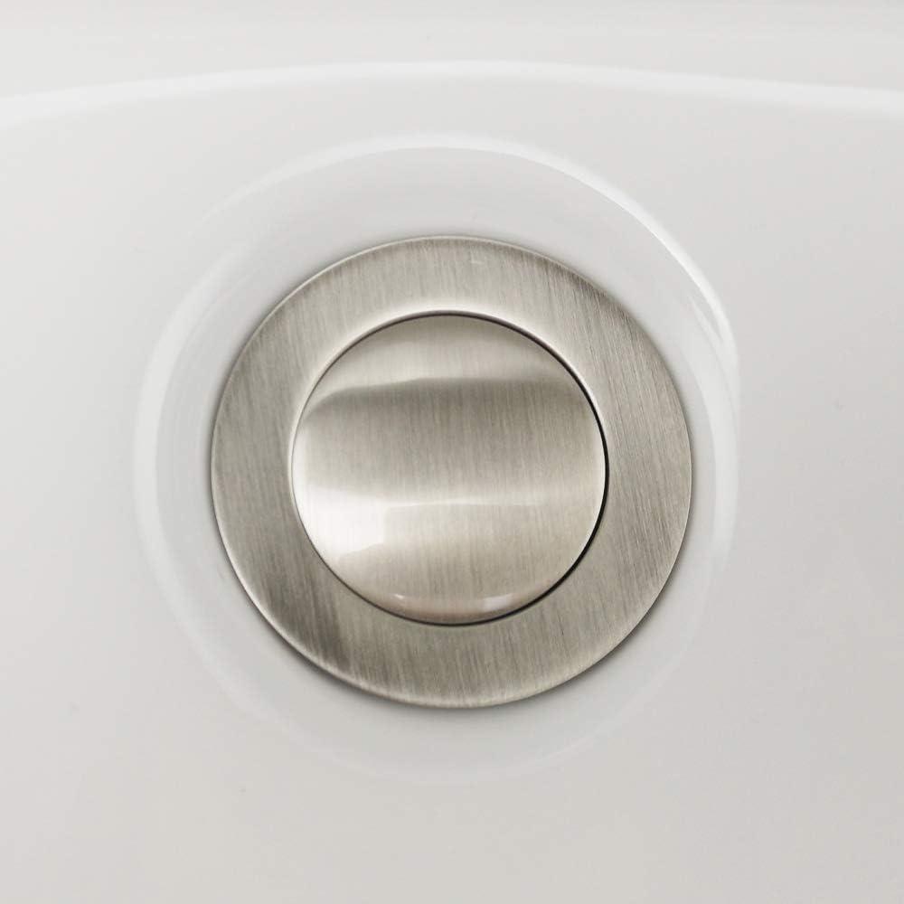 Pop-Up Bathroom Sink Drain Stopper with No Overflow