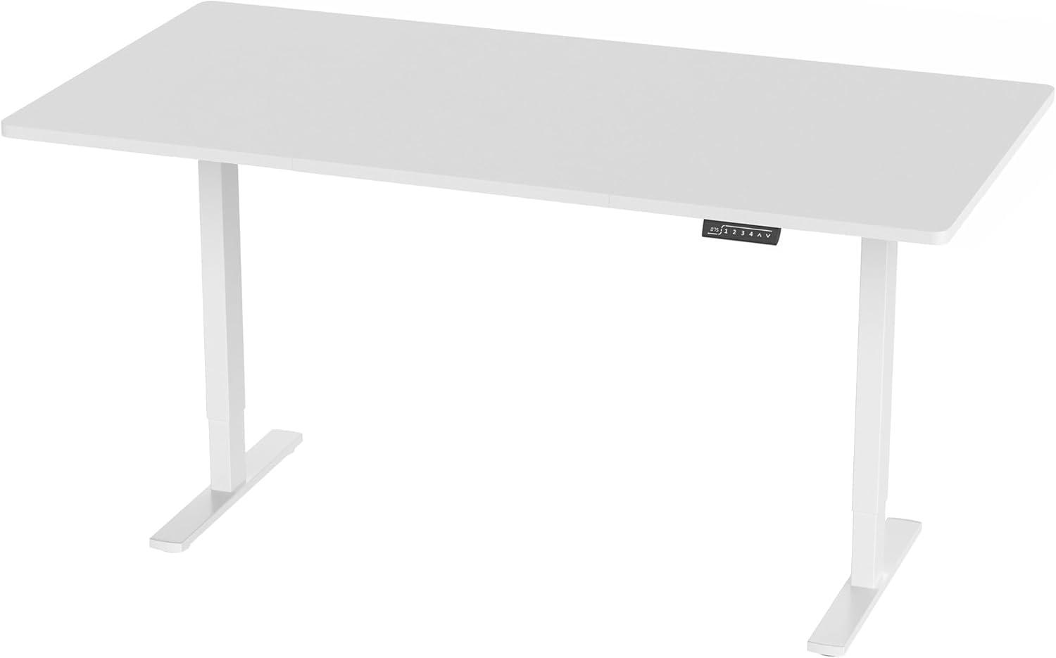 VIVO Single Motor Electric Desk with Push Button Memory Controller