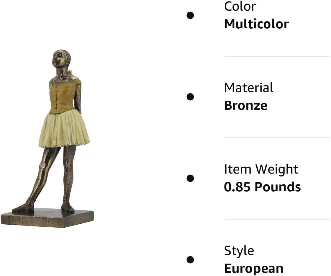 Elegant Bronze Ballerina Statue, Novelty 7.25" Tall