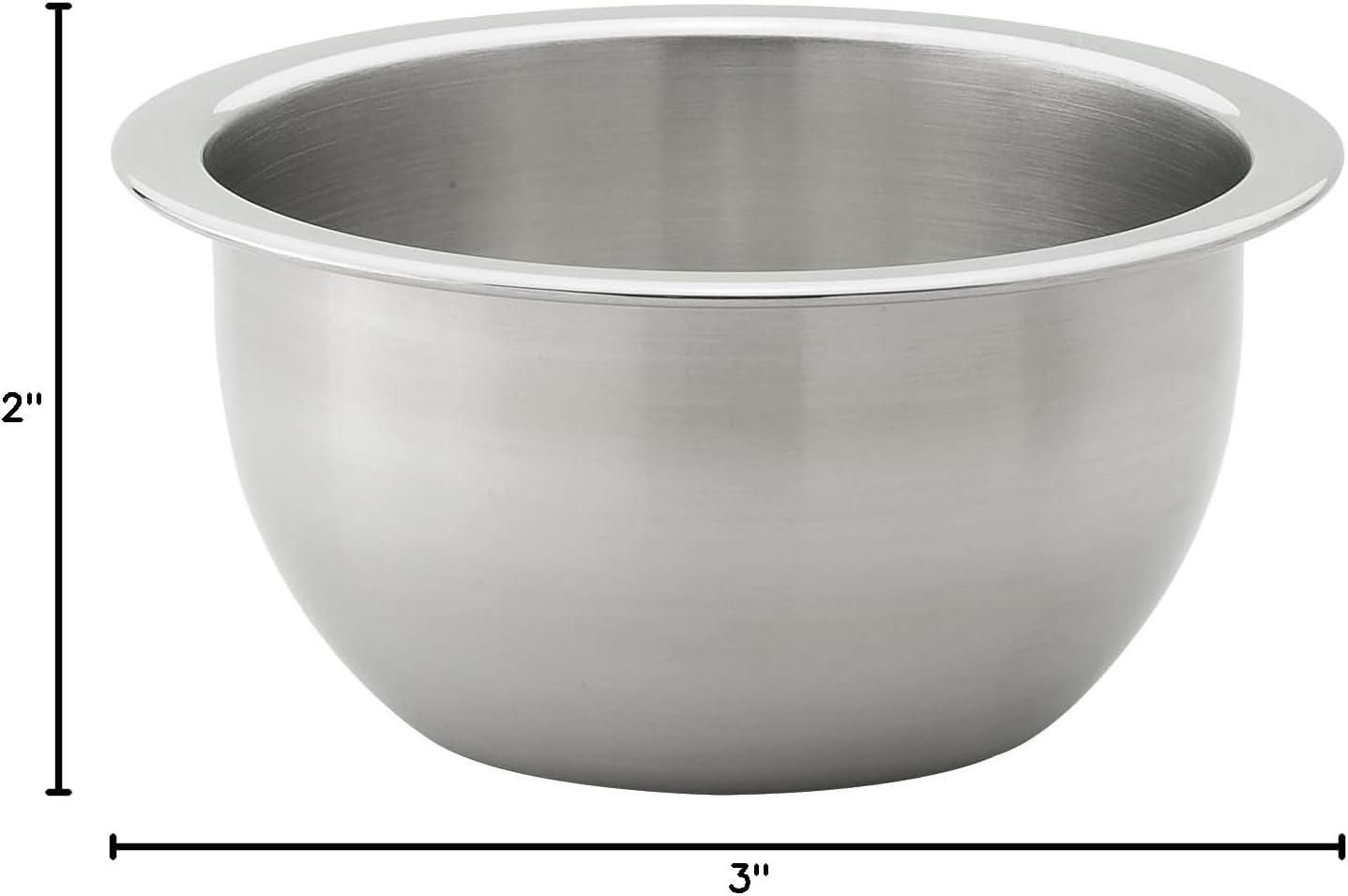 2-Quart Heavyweight Stainless Steel Mixing Bowl with Reinforced Rim