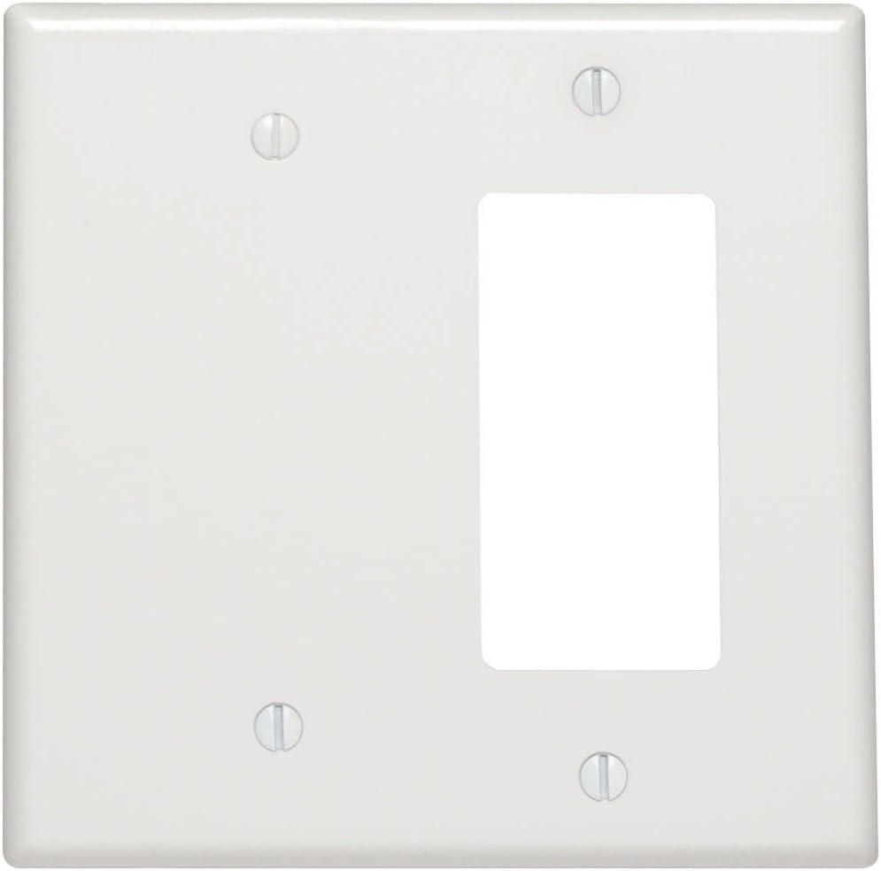 White Thermoset Plastic 2-Gang Decora/Rocker Wall Plate