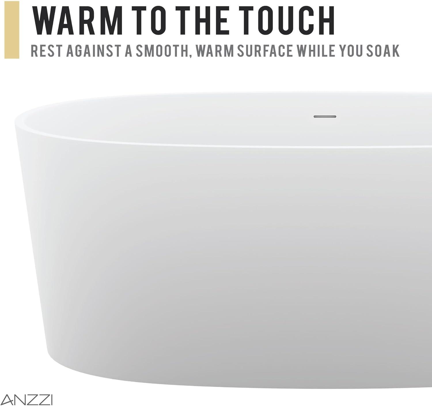 Alto 67'' x 30'' Freestanding Soaking Solid Surface Bathtub
