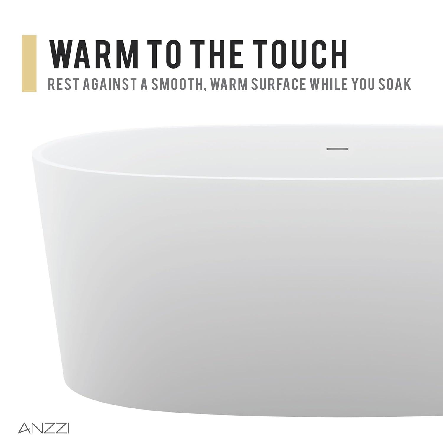 Alto 67'' x 30'' Freestanding Soaking Solid Surface Bathtub