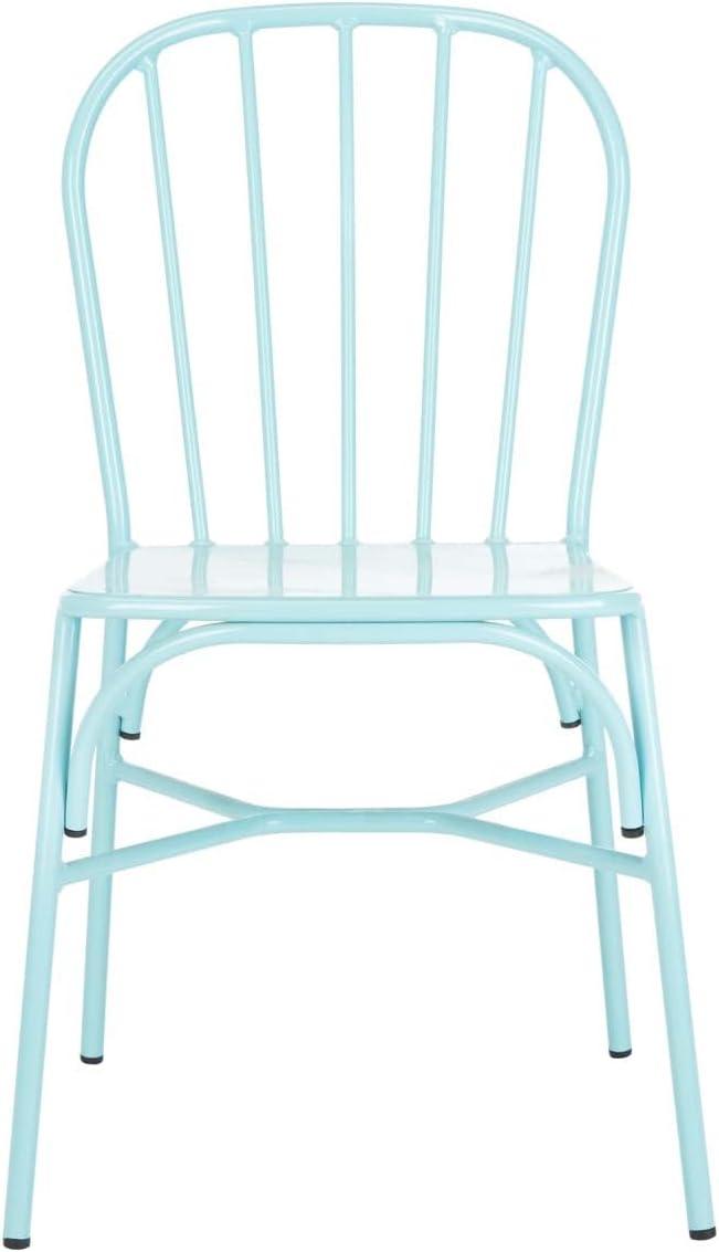 SAFAVIEH Everleigh Outdoor Patio Side Chair, Baby Blue, Set of 2