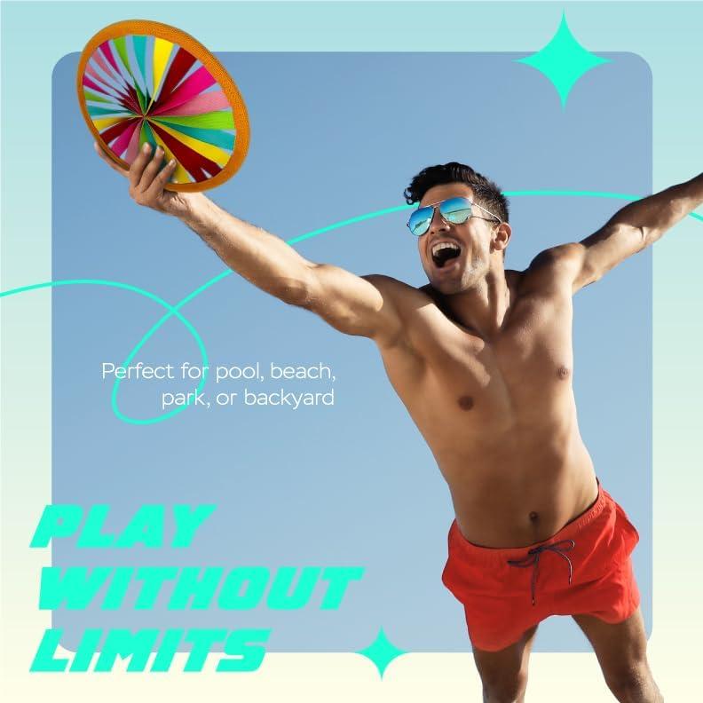 Sunlite Sports Rainbow Flying Ring, Outdoor Family Fun, Play in Park Beach Backyard, for All Ages - Green