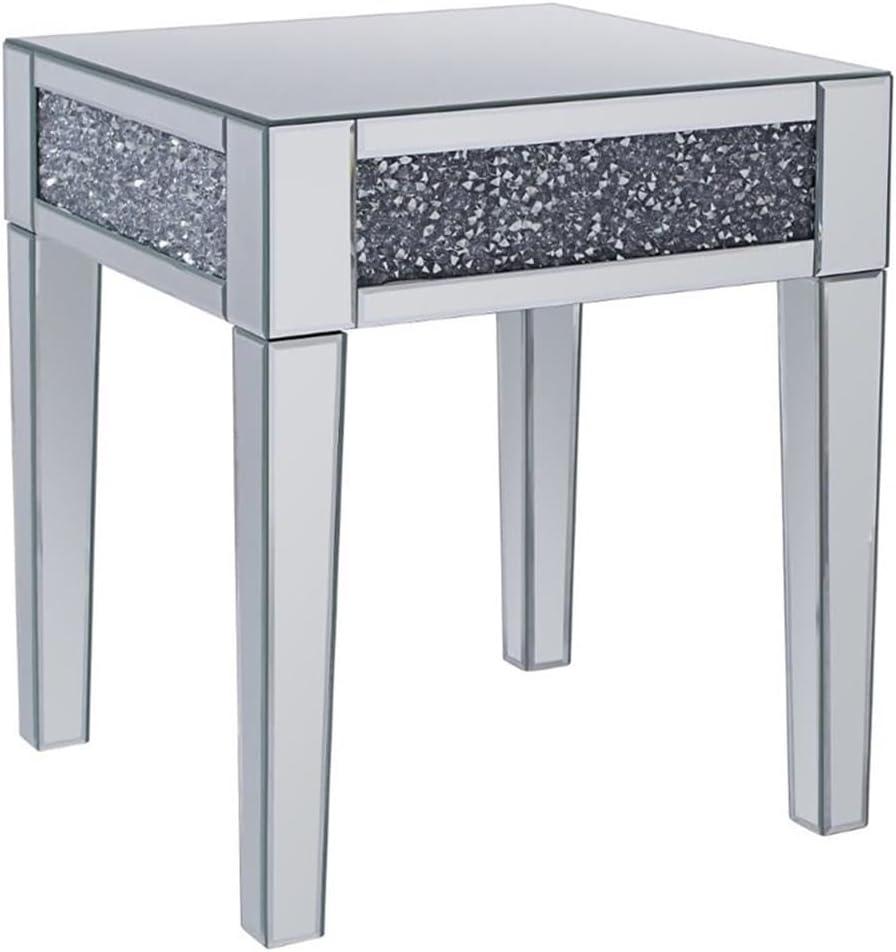 Trio Supply House Ravine Mirrored and faux diamond end table