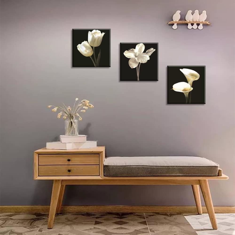 SPA Wall Art Decor for Bedroom, SZ Still Life Canvas Prints of Blue Sands, Candles & Stones, Massage Treatment Pictures (Waterproof Artwork, 1" Thick, Bracket Mounted Ready to Hang)