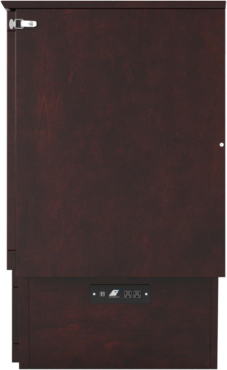 Queen Monroe Murphy Bed Chest with Memory Foam Mattress - AFI