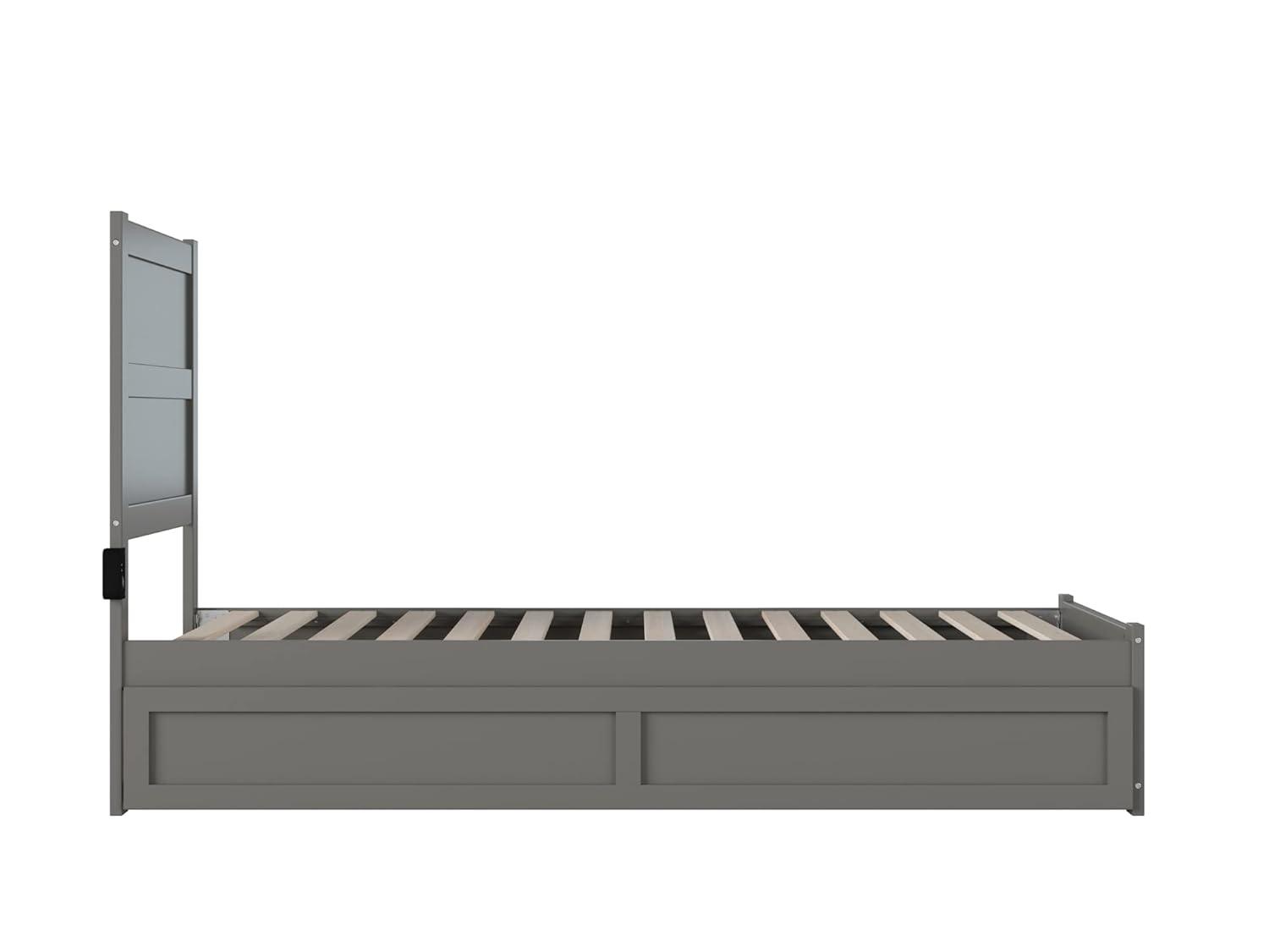 AFI Furnishings NoHo Platform Bed TXL with Footboard & TXL Trundle AG