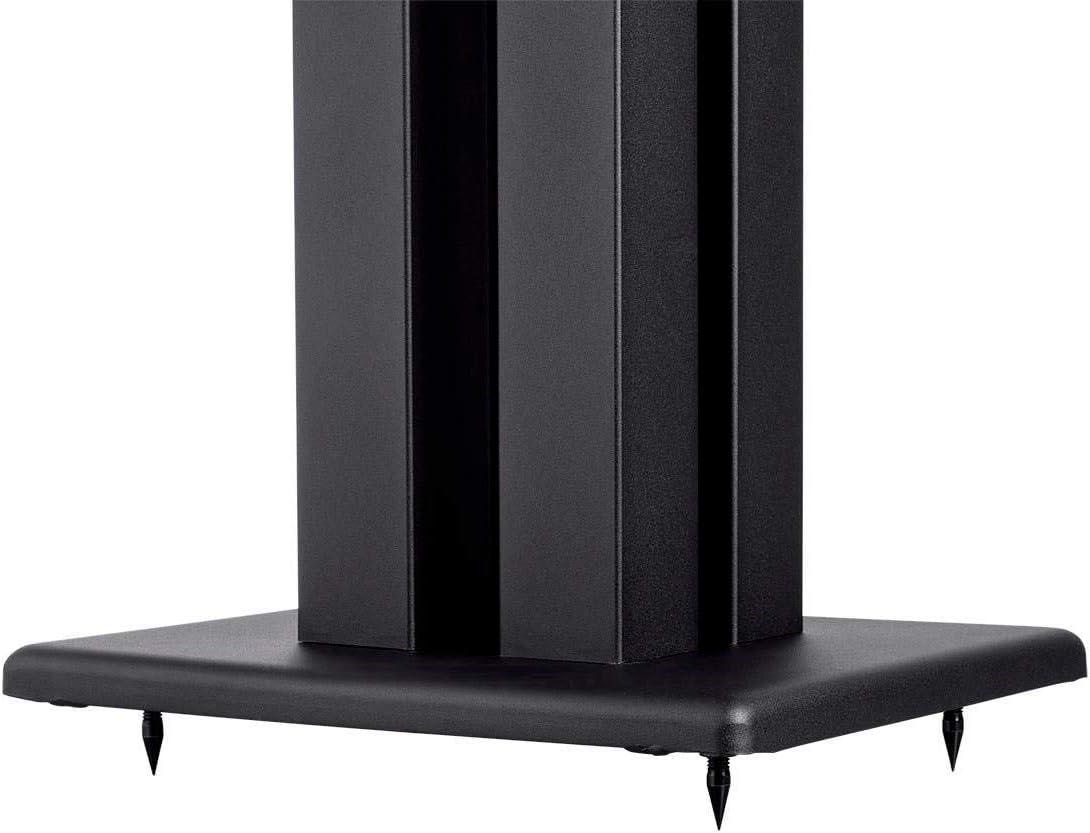 Monolith 24 Inch Speaker Stand (Each) - Black | Supports 75 lbs, Adjustable Spikes, Compatible With Bose, Polk, Sony, Yamaha, Pioneer and others