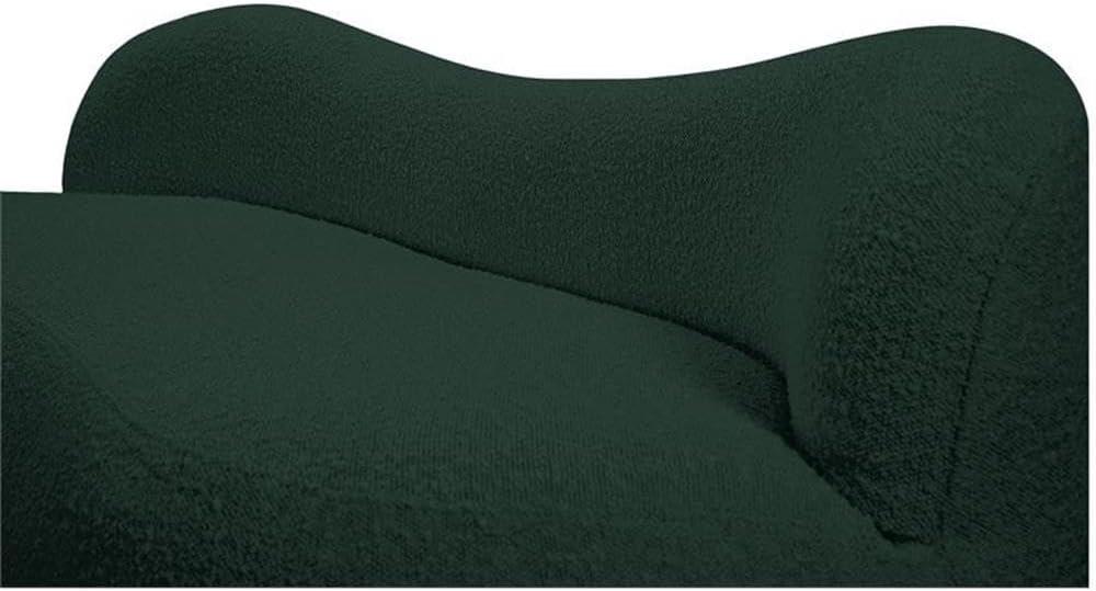 Meridian Furniture Flair Green Boucle Fabric Bench