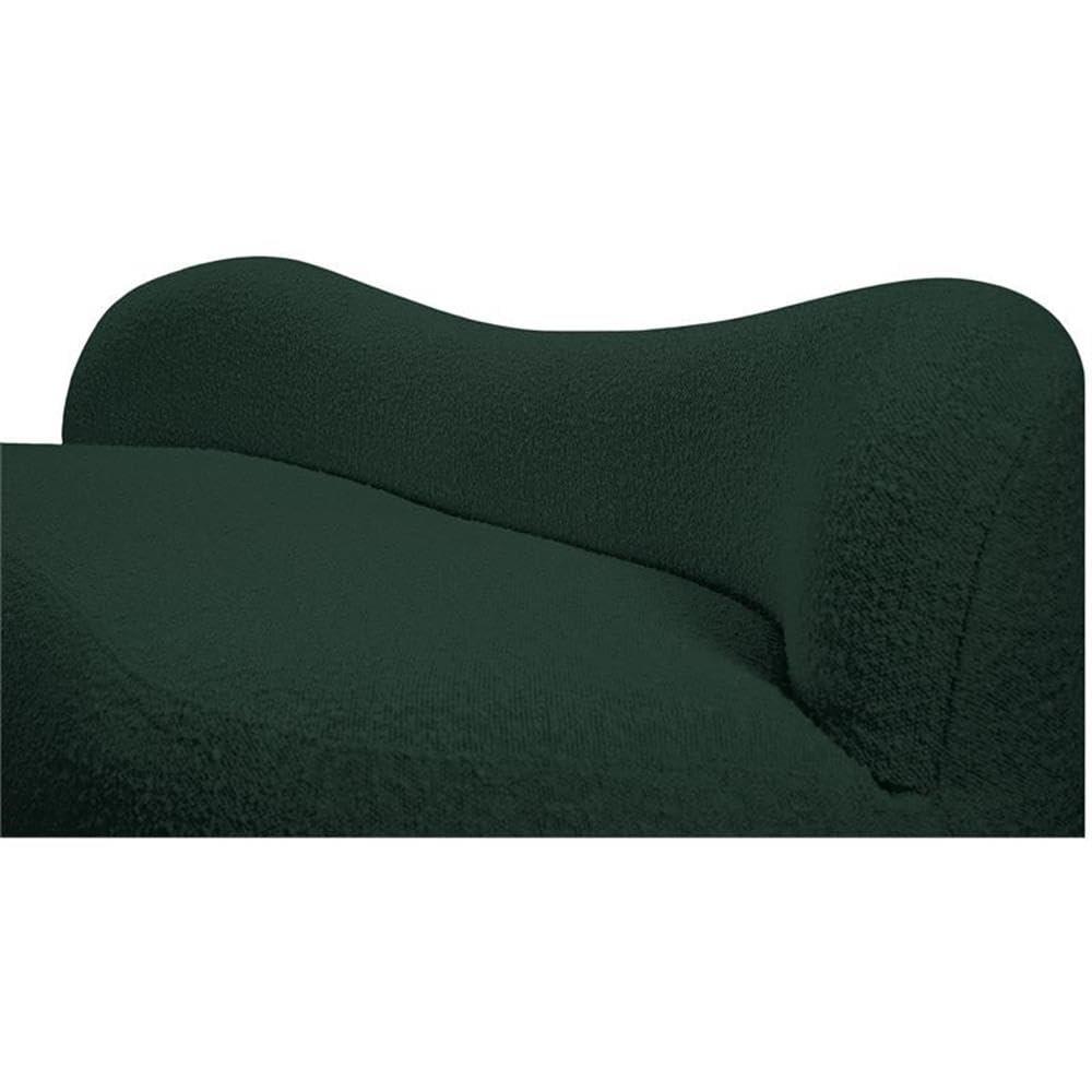 Meridian Furniture Flair Green Boucle Fabric Bench