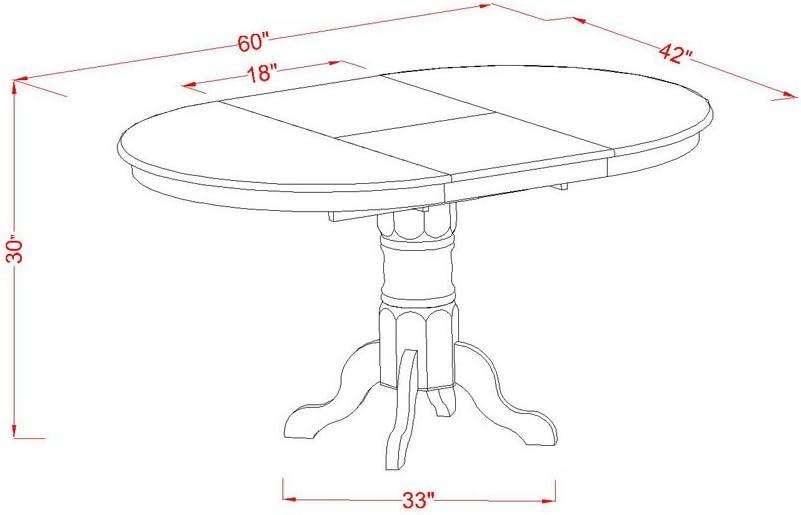 Cherry and Black Round Extendable Wood Dining Table