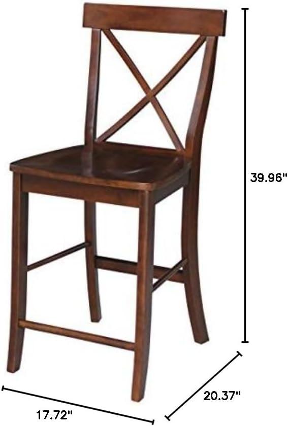 24" Martha X Back Counter Height Barstool - International Concepts