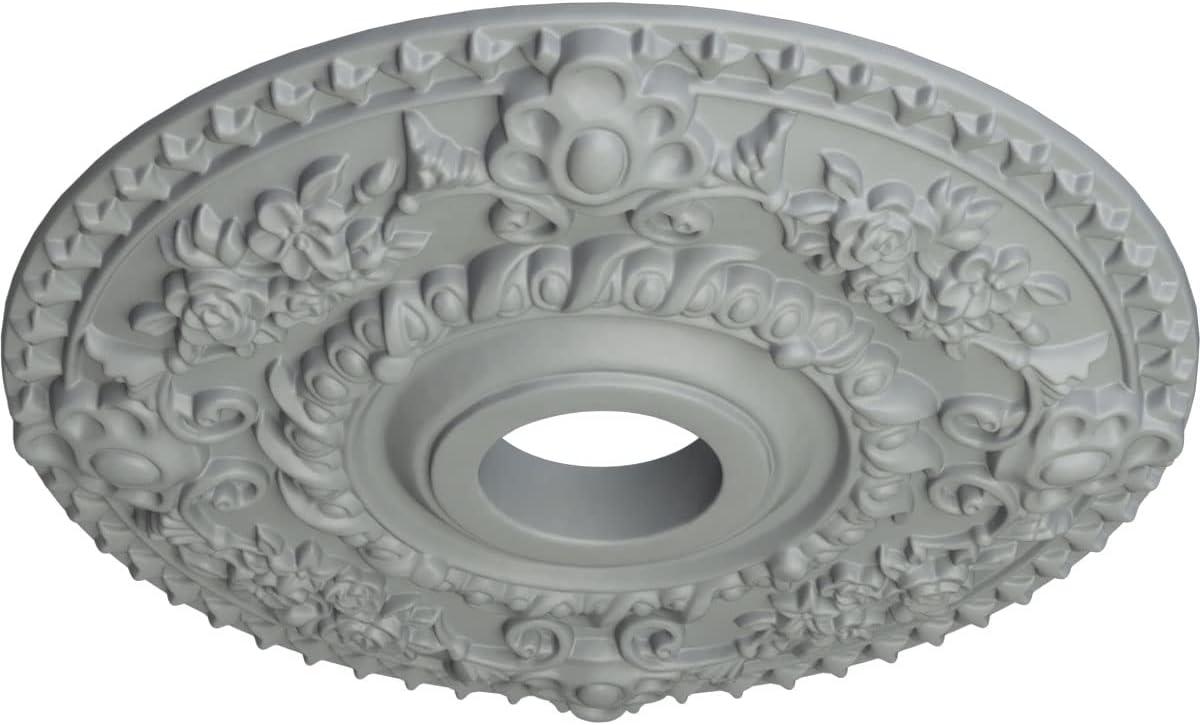 Ekena Millwork 18"OD x 3 1/2"ID x 1 1/2"P Rose Ceiling Medallion (Fits Canopies up to 7 1/4")