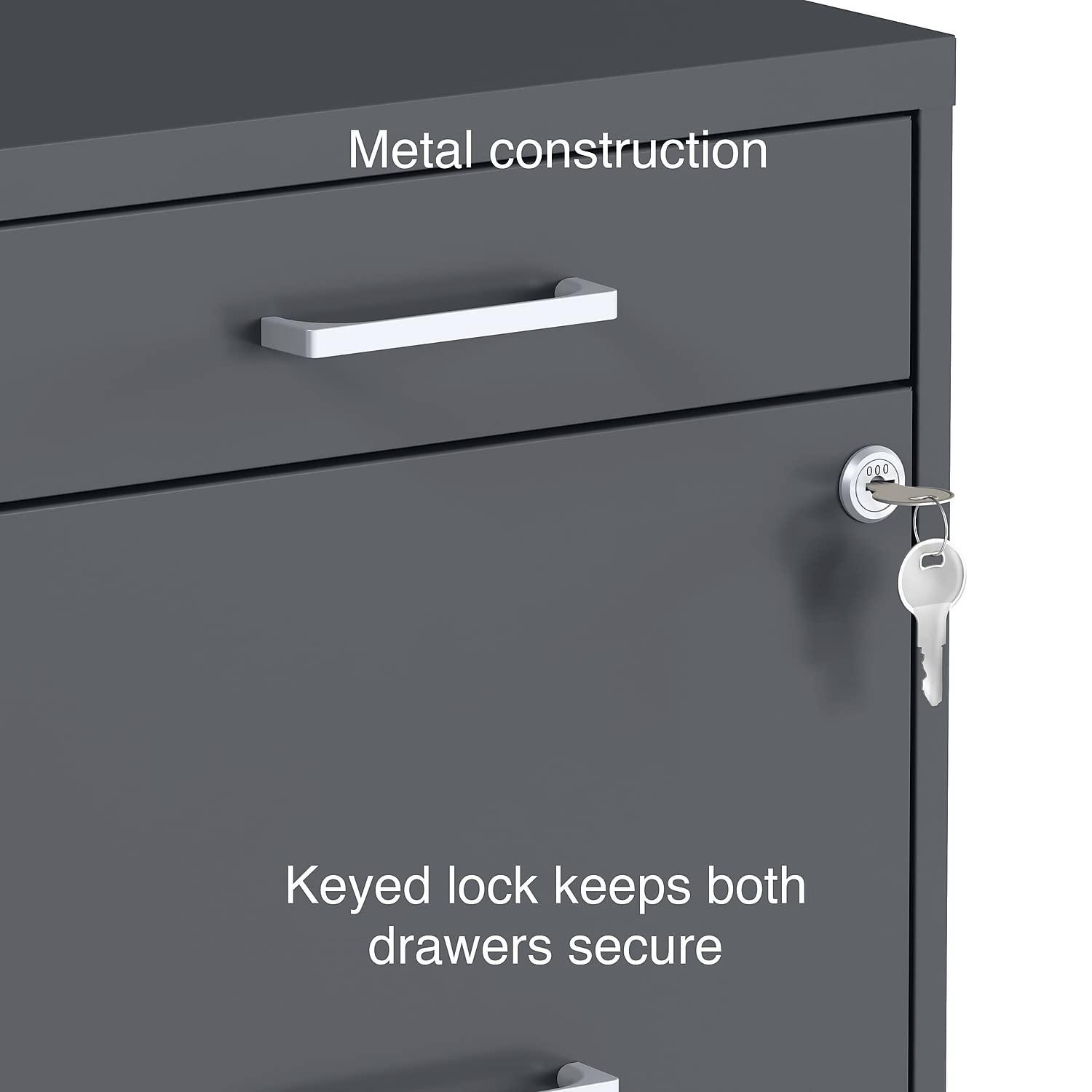 Staples Archivador Vertical de 3 Cajones con Cerradura Letra Carbón 18"D (18606) ST52154-CC