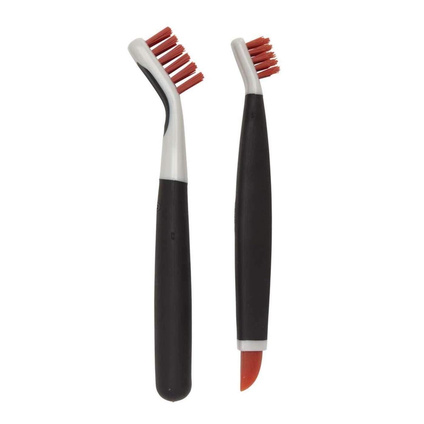 OXO Good Grips Orange Deep Clean Brush Set with Nylon Bristles