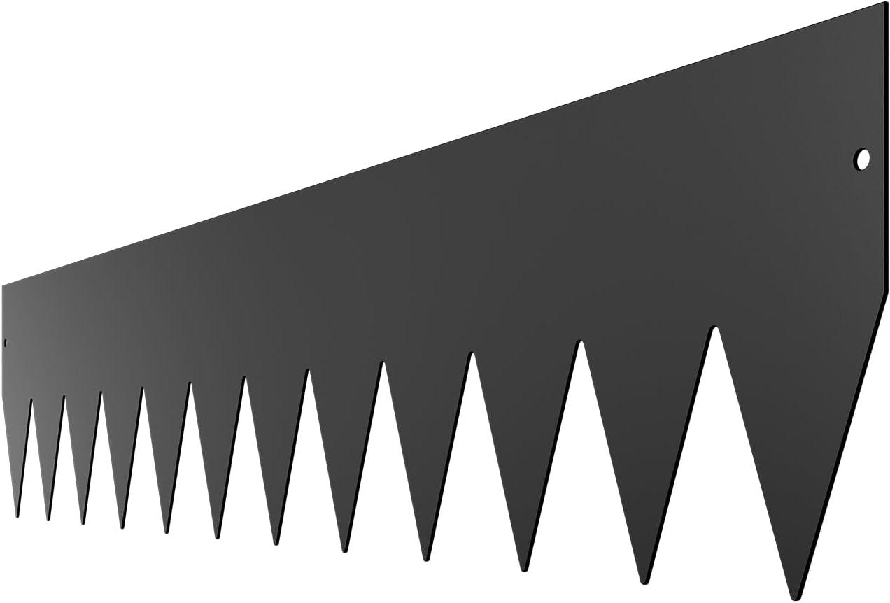 KFFKFF 6 PCS Metal Landscape Edging 40" L x 8" H Galvanized Steel Garden Border Flexible Hammer-In Outdoor Landscaping Edge with 8 Clips for Lawn, Garden, Walkway, Yard (Black)