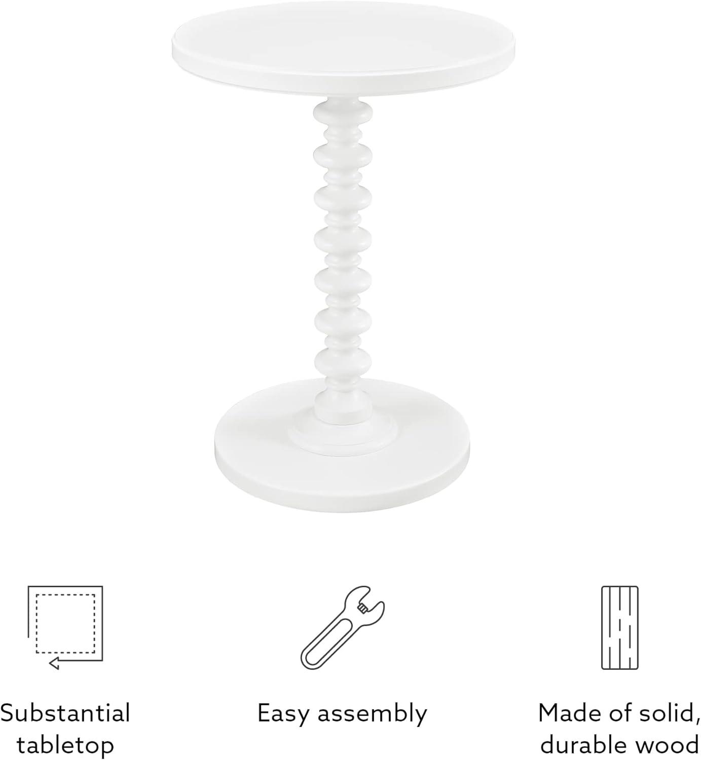 Powell Round Spindle Side Table, Multiple Colors