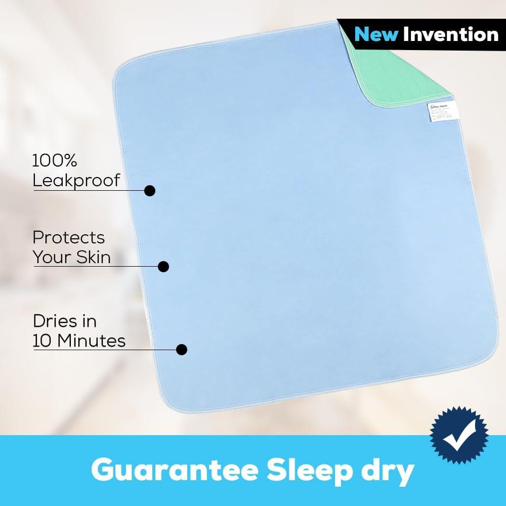 Simpli-Magic Washable Underpads Reusable Incontinence Pads, 30" x 34" 4-Pack