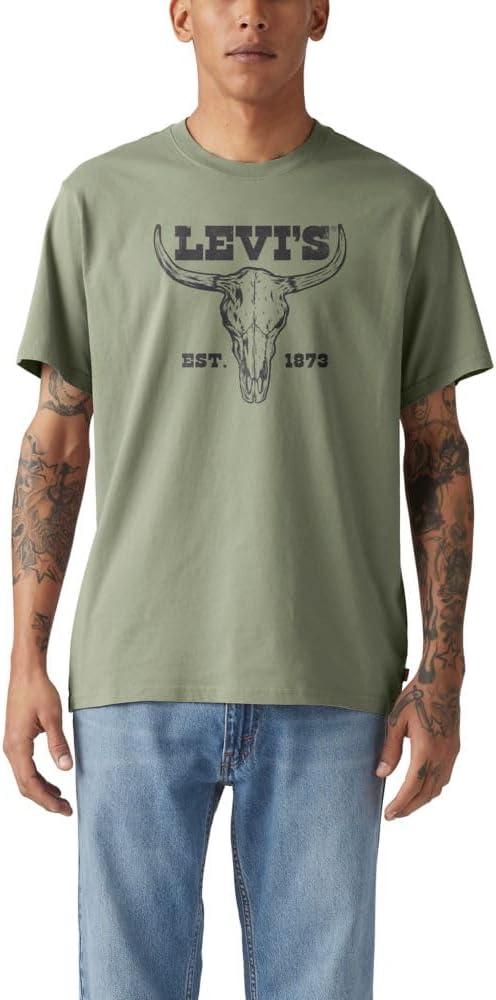 Men's XXL Green Cotton Graphic Round Neck Tee