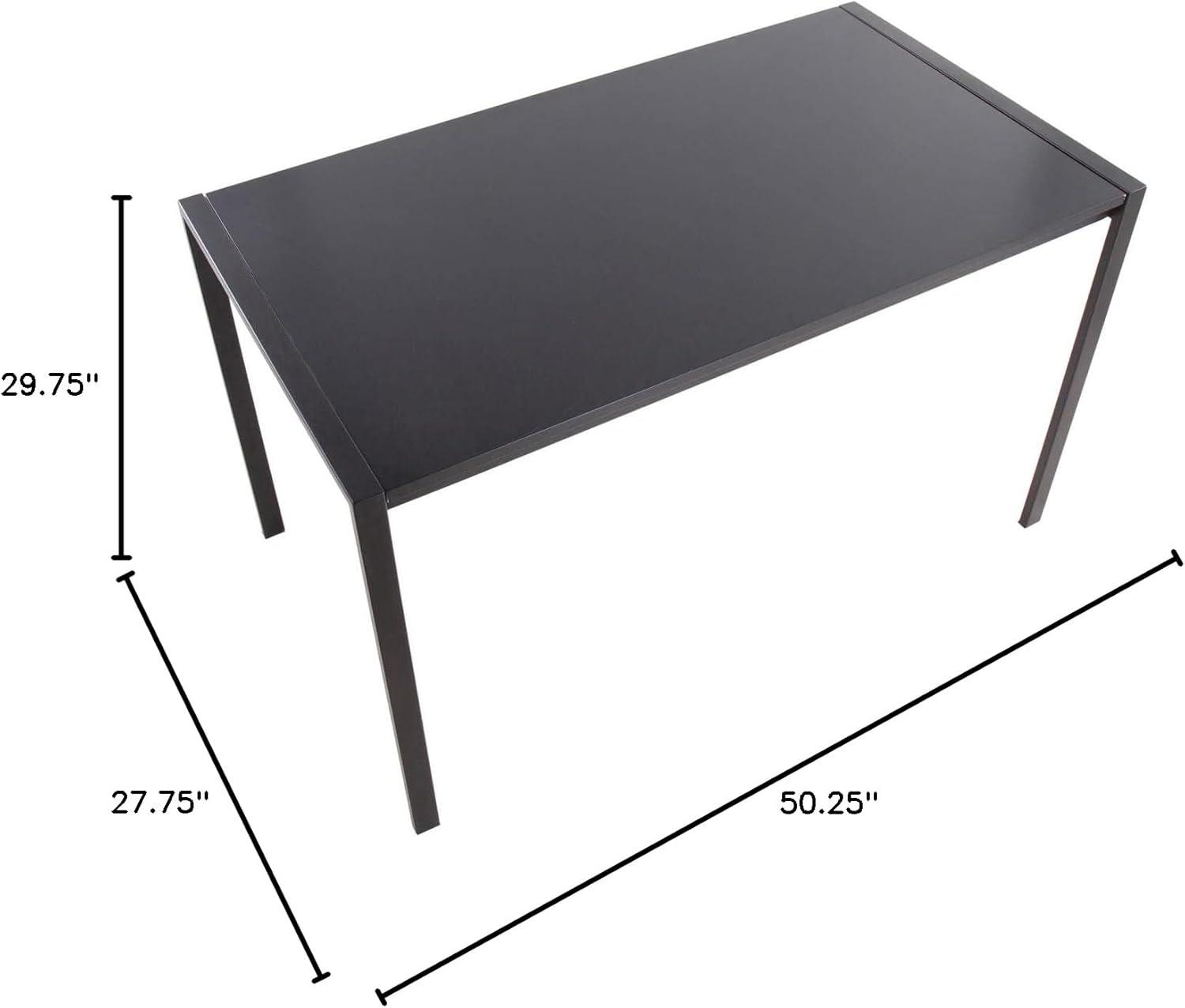 LumiSource Black Metal, Black Wood Fuji Dinette Table