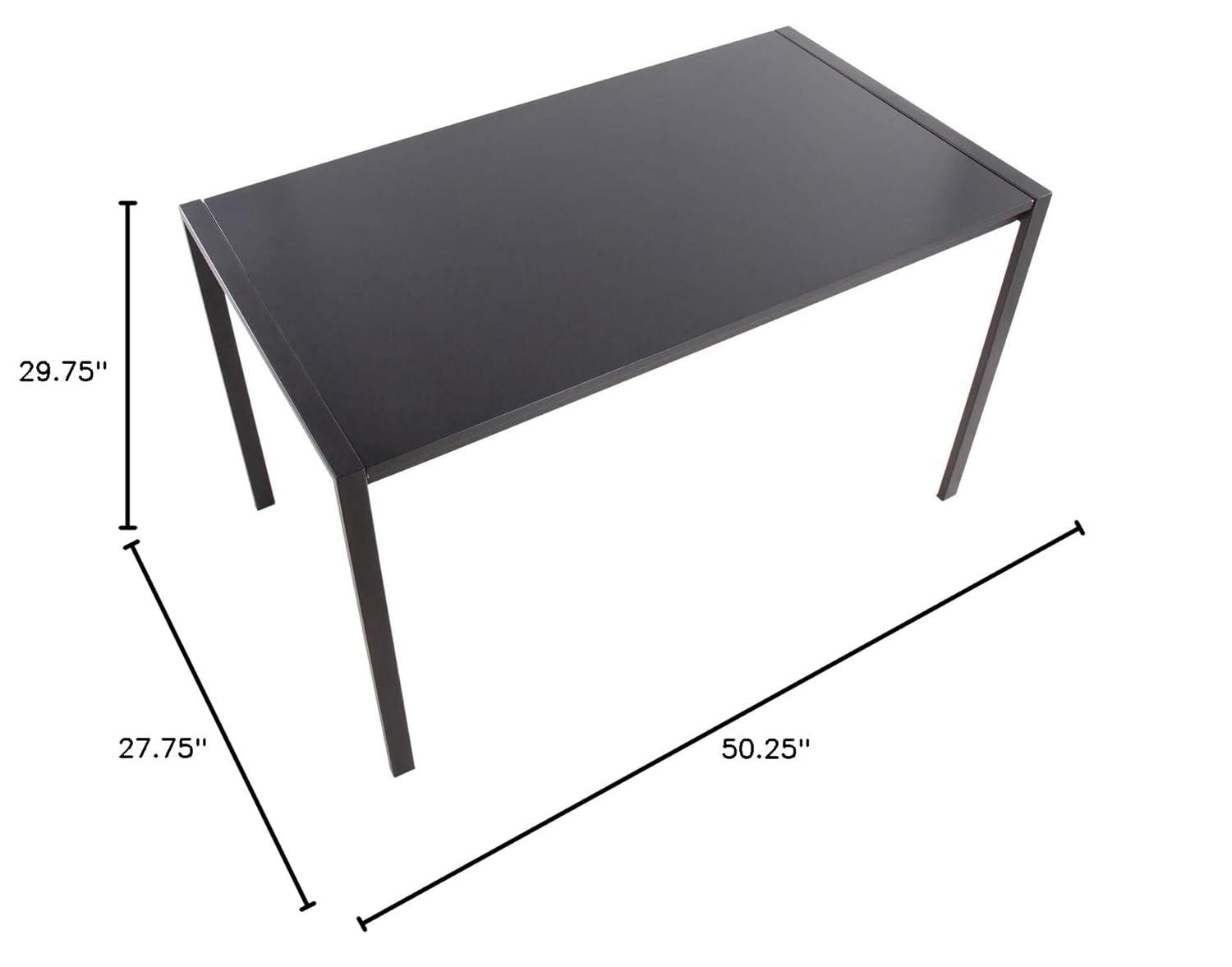 LumiSource Black Metal, Black Wood Fuji Dinette Table