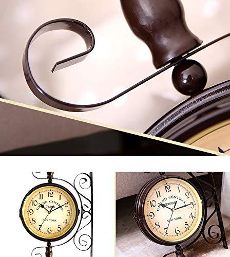 Killer's Instinct Outdoors Vintage Double Sided Vintage Industrial Wall Clock for Outdoor Decorative Wall Art Antique Decor Office Clocks Silent Kitchen Watches Steampunk