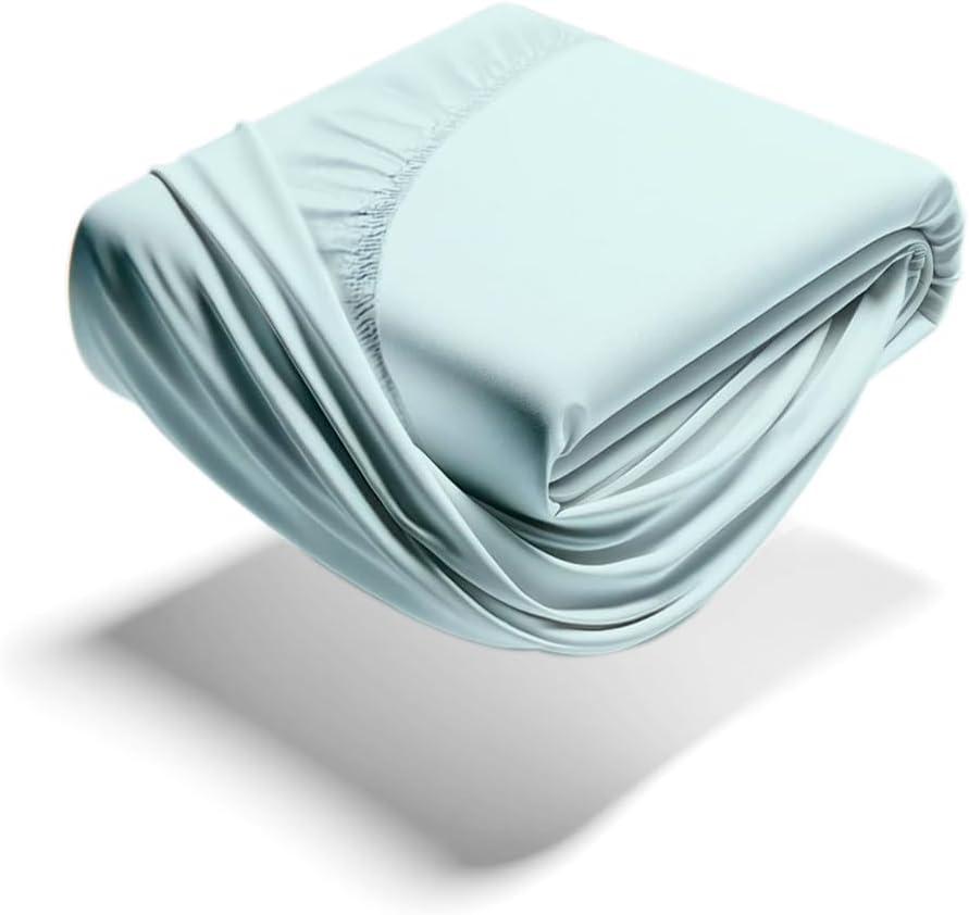 Mezzati Brushed Microfiber Fitted Sheet - Ultra Soft and Lightweight for Ultimate Sleep Comfort, Wrinkle Free and Color Fade Resistant (Brown, Queen)