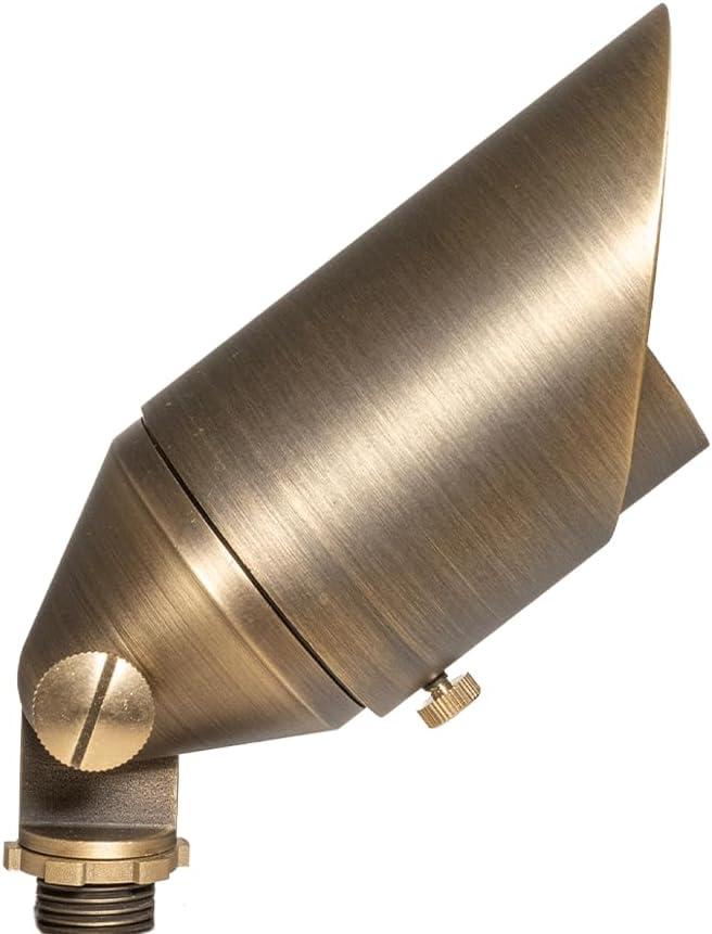 Bronze Cast Brass Adjustable Outdoor Spotlight with Warm White LED